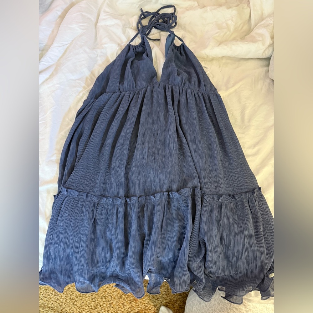 NWOT Blue Halter Dress